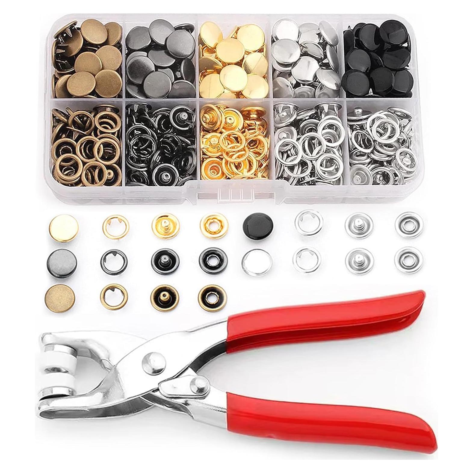 Kit de Broches de Metal MIFOLEU 100 Conjuntos 9.5mm para Manualidades