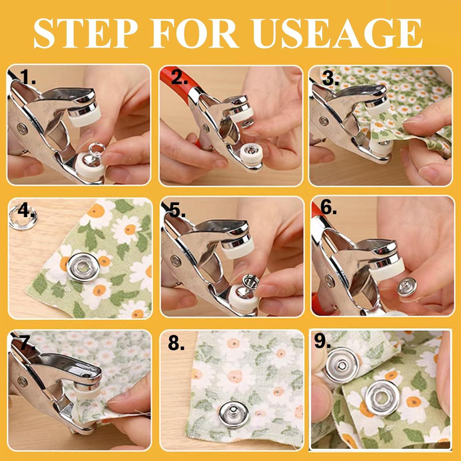 Kit de Broches de Metal MIFOLEU 100 Conjuntos 9.5mm para Manualidades