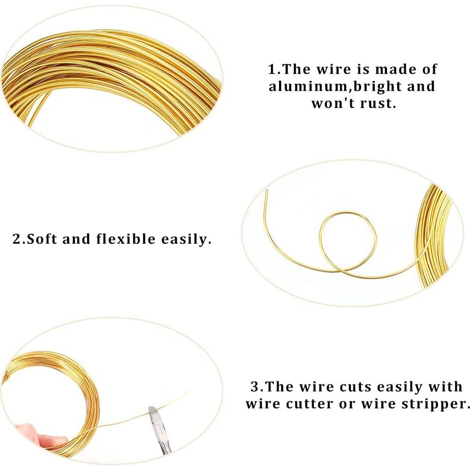 Alambre de Aluminio 1mm PH PandaHall 10 Colores 198 Metros