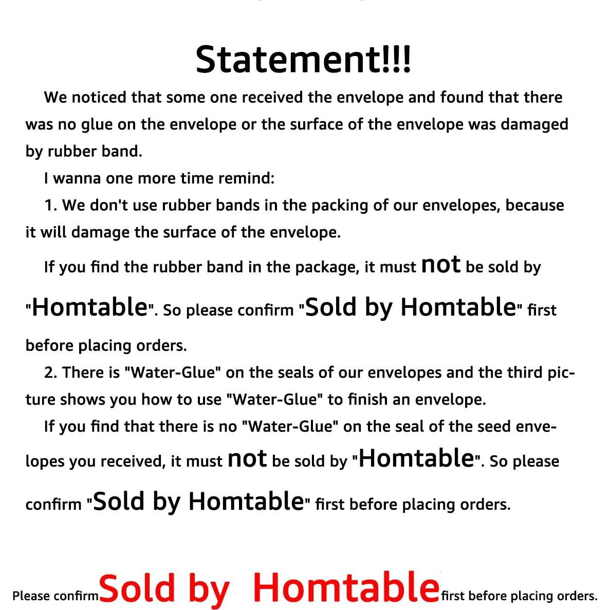 Paquete de 100 sobres autoadhesivos Homtable para monedas y semillas