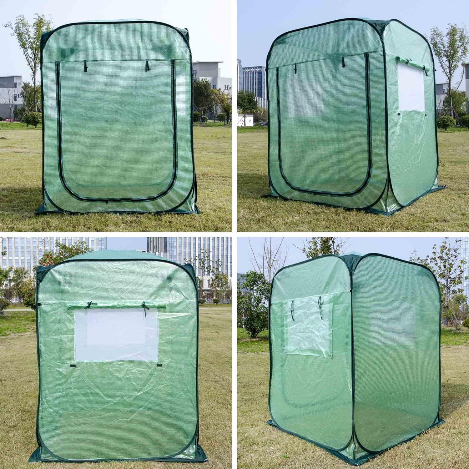 Invernadero Pop Up XL Grande Porayhut 122x122x162cm Verde
