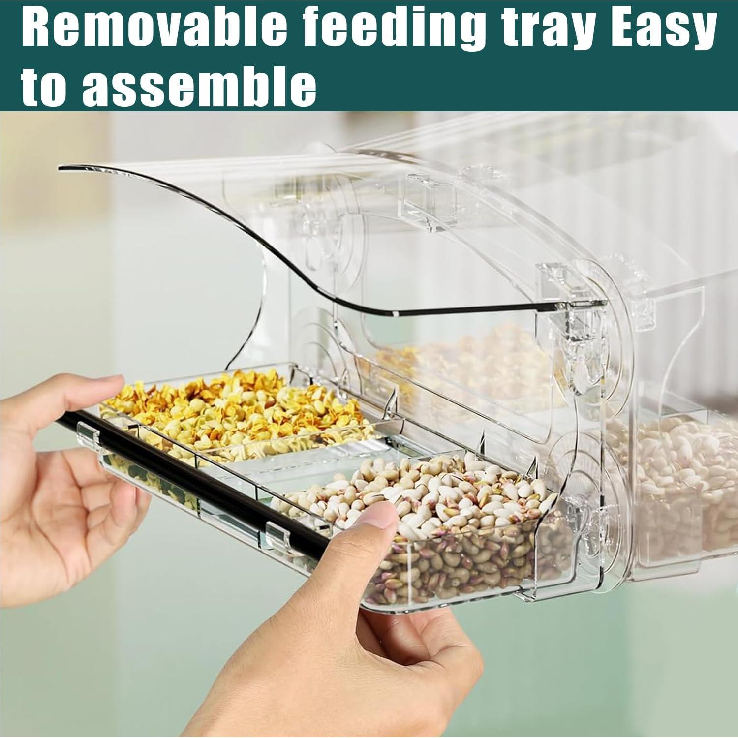 Comedero para Aves de Ventana WLLKOO 2 Paquetes con Ventosas