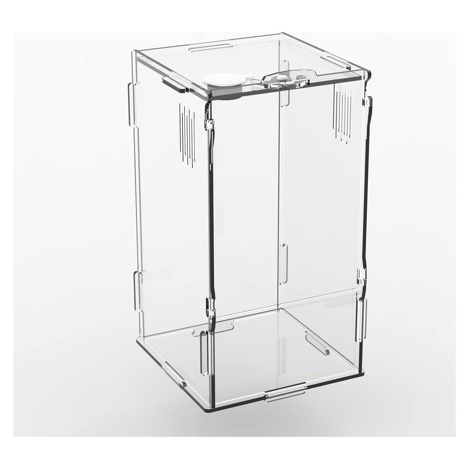 Tanque Mini Reptil Acrílico BETAZOOER 10.16x10.16x20.32cm