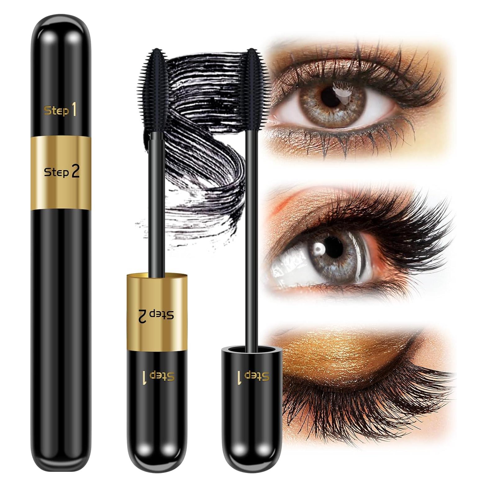 Máscara 2 en 1 DRMODE Fibra de Seda Negra 4D Volumen