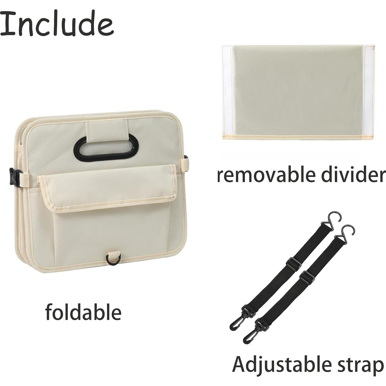 Organizador de Maletero AOKJOY Plegable Beige 61x36x30cm