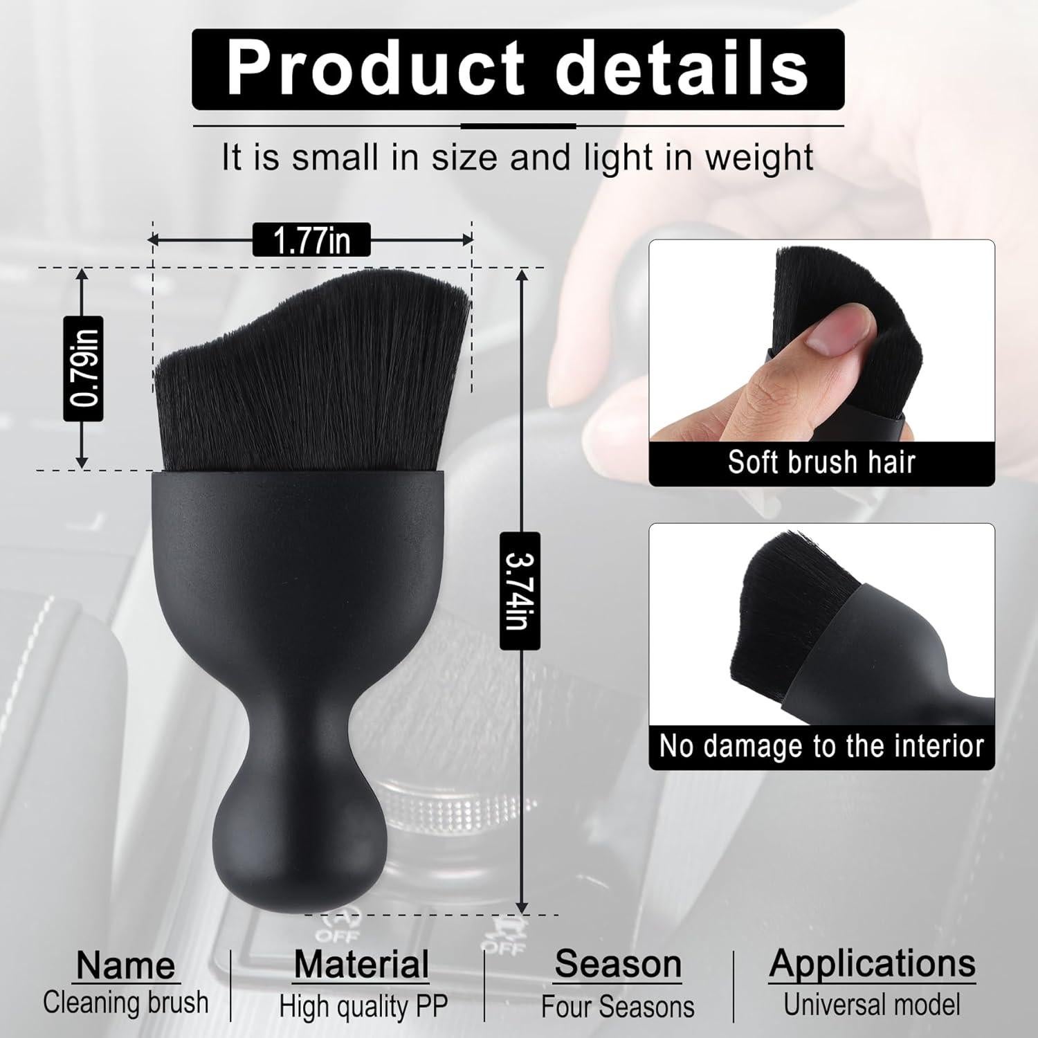 Cepillo de Limpieza Interior GaRhomxy para Automóviles Negro