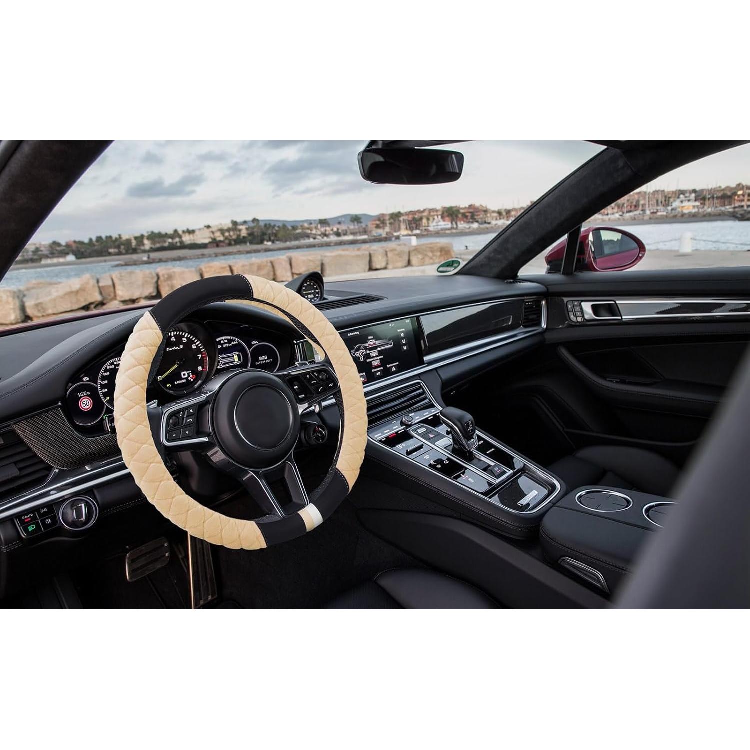 Funda Universal para Volante Cxtiy de Piel Acolchada 38cm