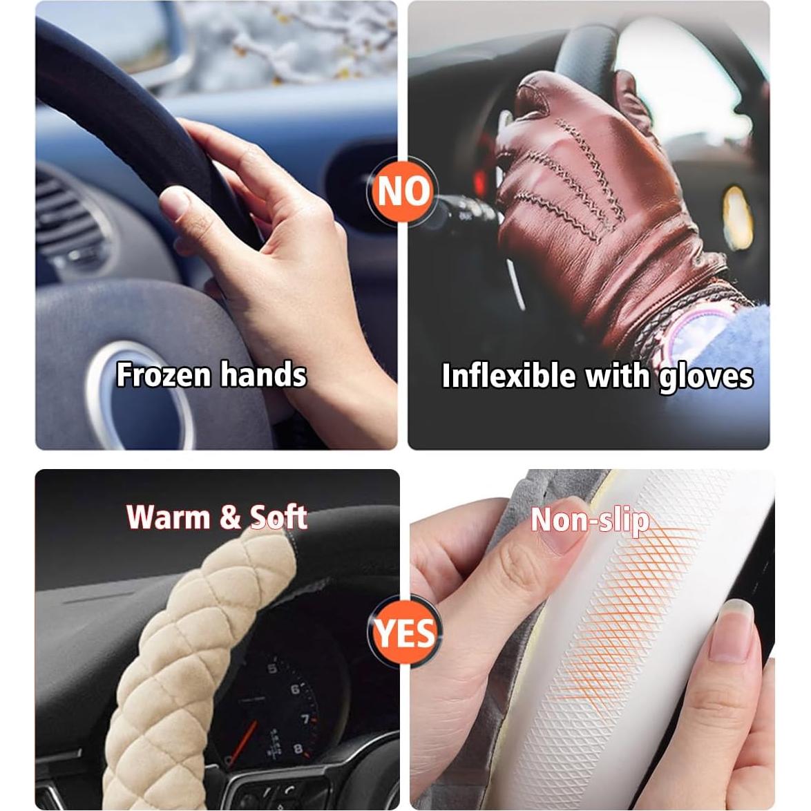 Funda Universal para Volante Cxtiy de Piel Acolchada 38cm