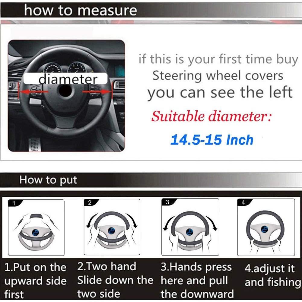 Funda Universal para Volante Cxtiy de Piel Acolchada 38cm