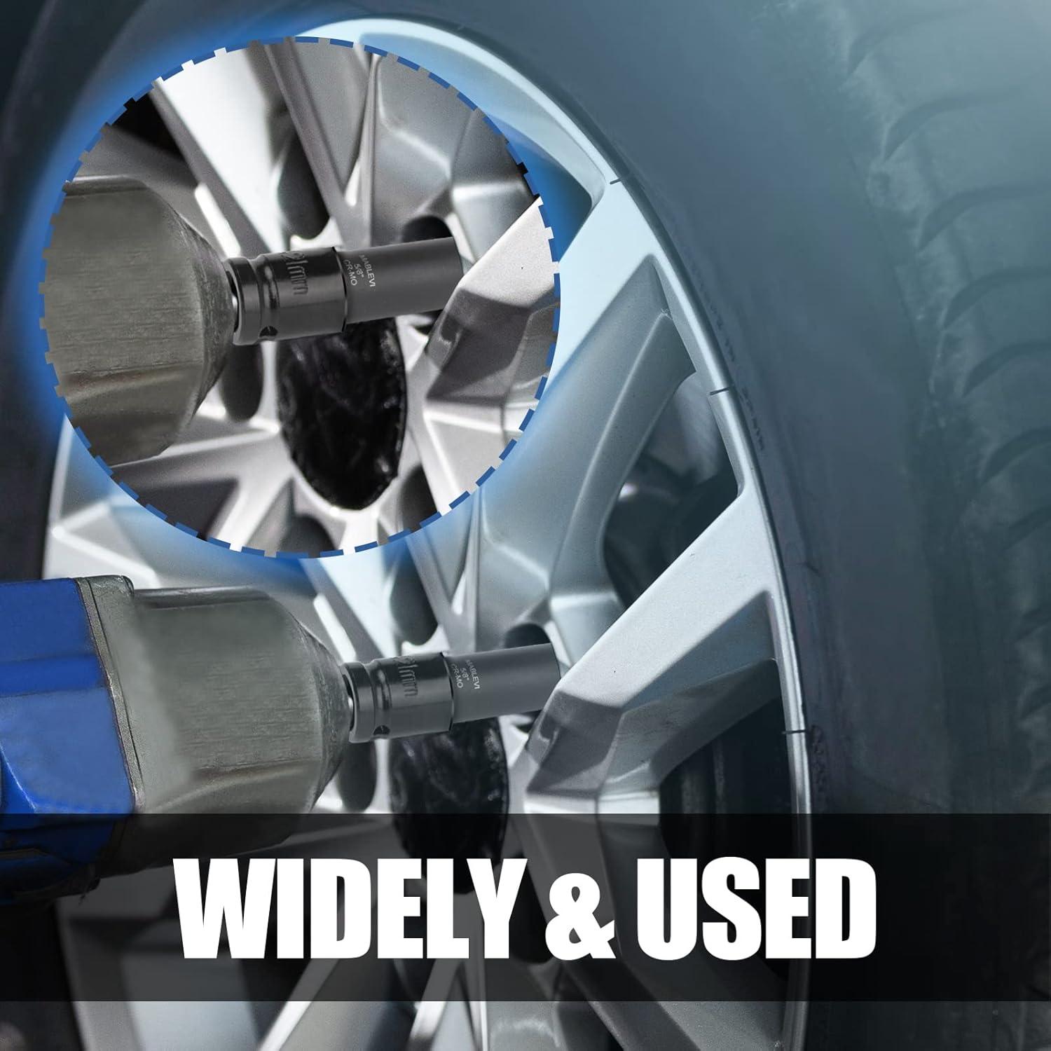 Kit de Llaves de Bloqueo de Ruedas MABLEVI 8 Piezas 20.6-22.2 mm