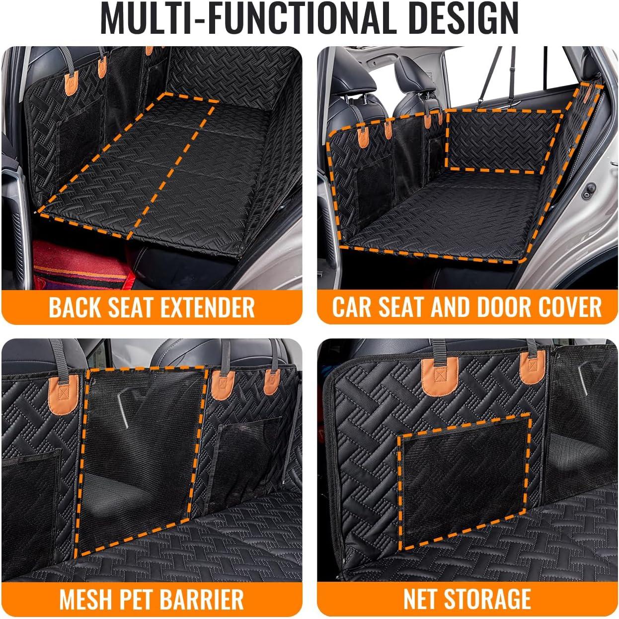 Extensor de Asiento Trasero para Perros MAXFUT 132x63cm Negro