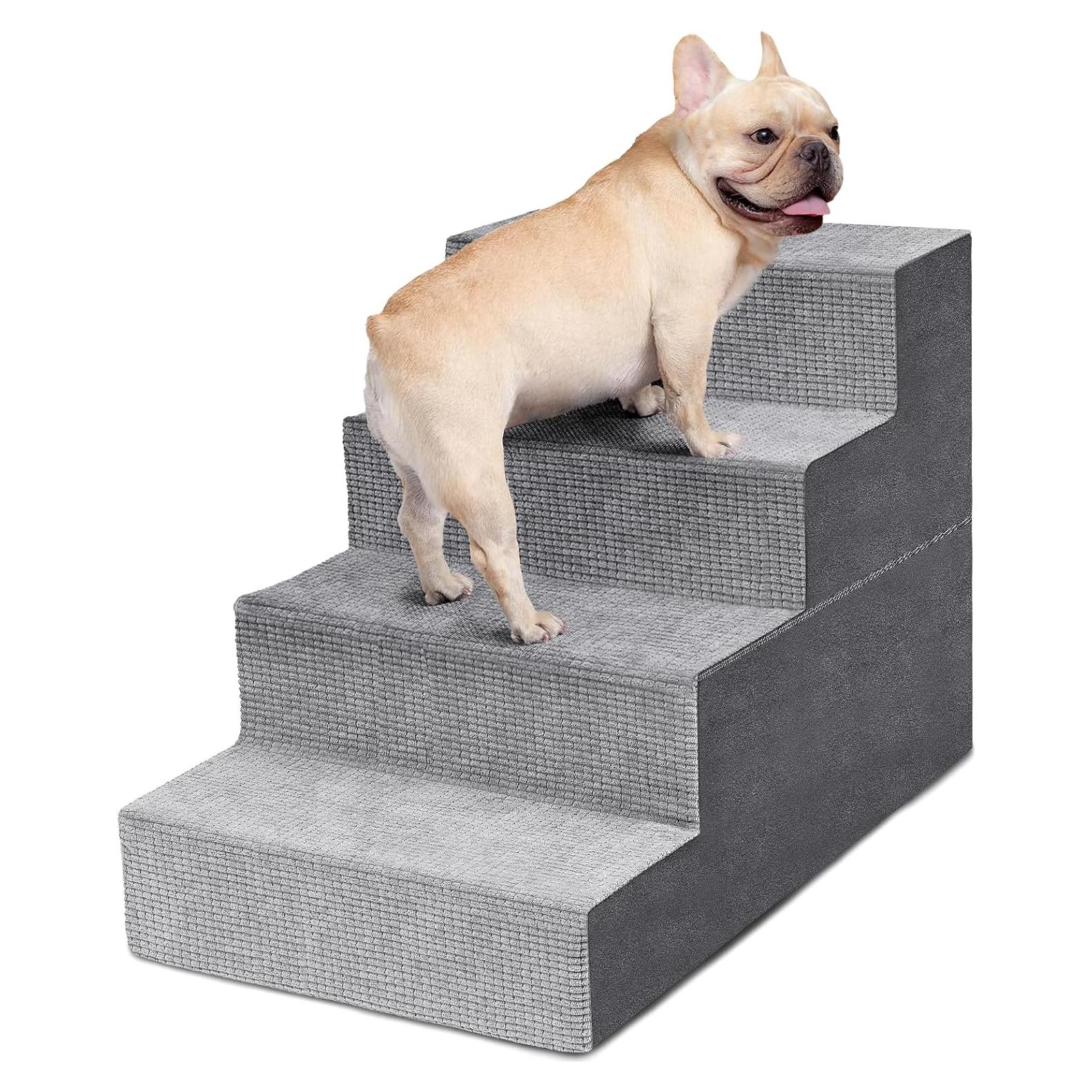 Escalera para Perros Heeyoo 4 Pasos Espuma Antideslizante 45.72 cm