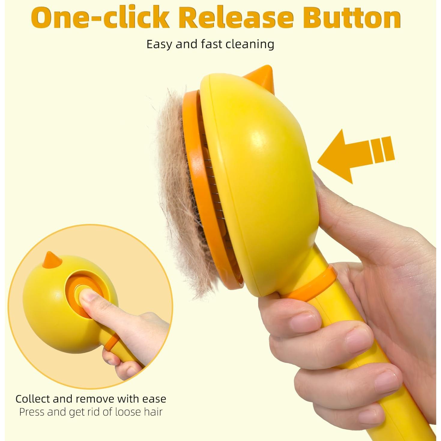 Cepillo Slicker Autolimpiante Funbuddy para Gatos y Perros