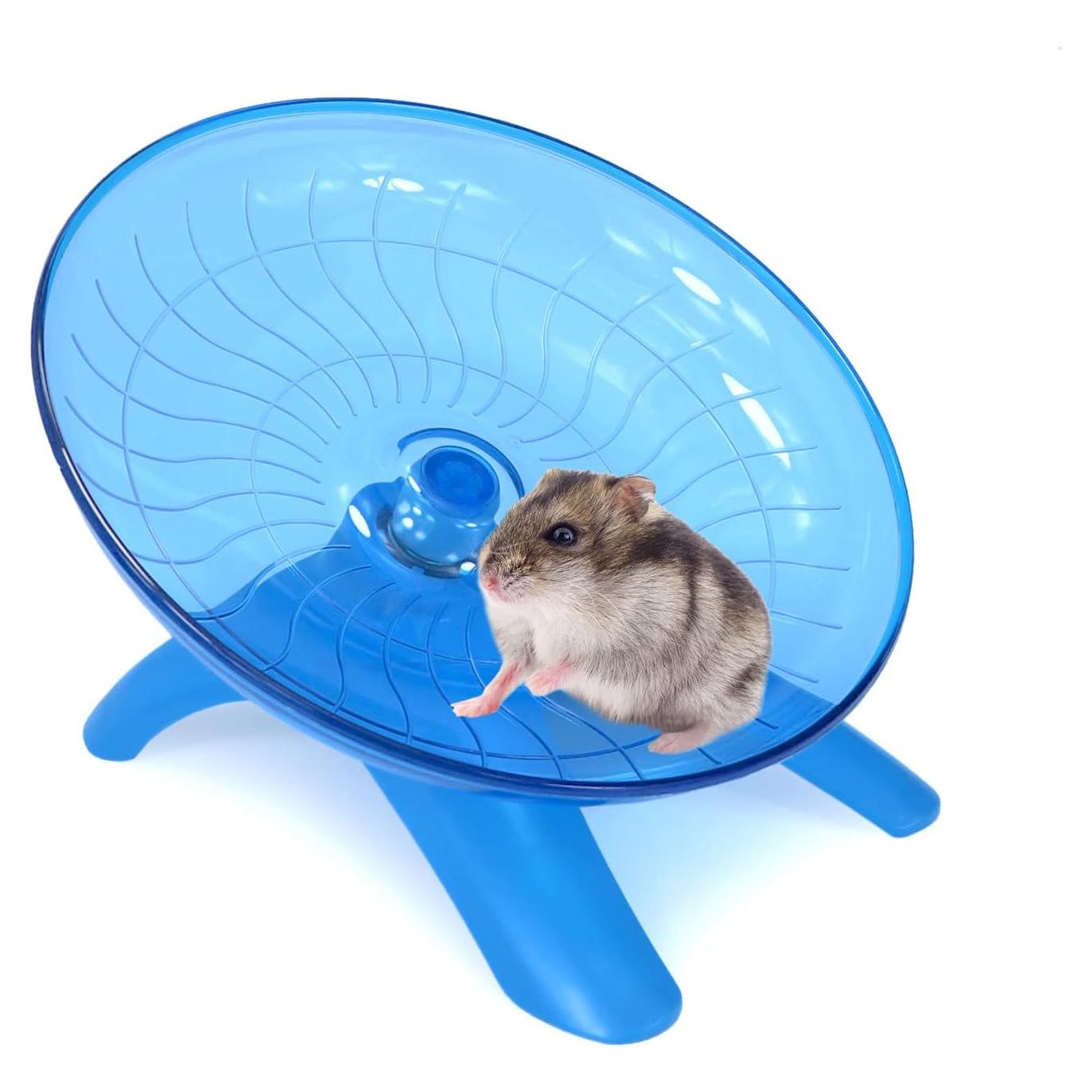 Rueda de Hámster Silenciosa Wontee 18 cm Antideslizante Azul
