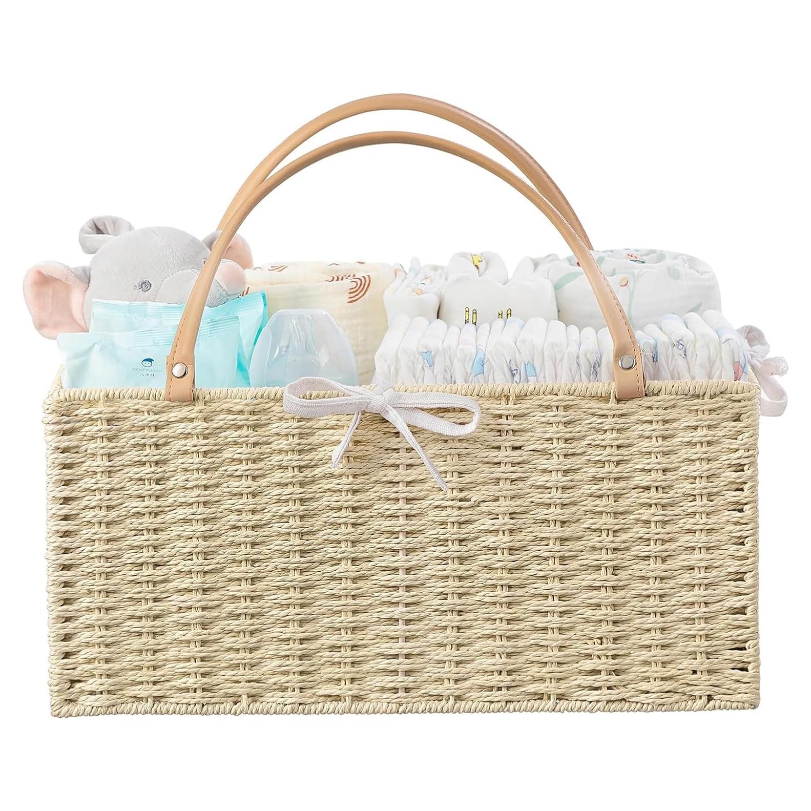 Organizador de Pañales Grande HBlife Beige 38x25x18 cm