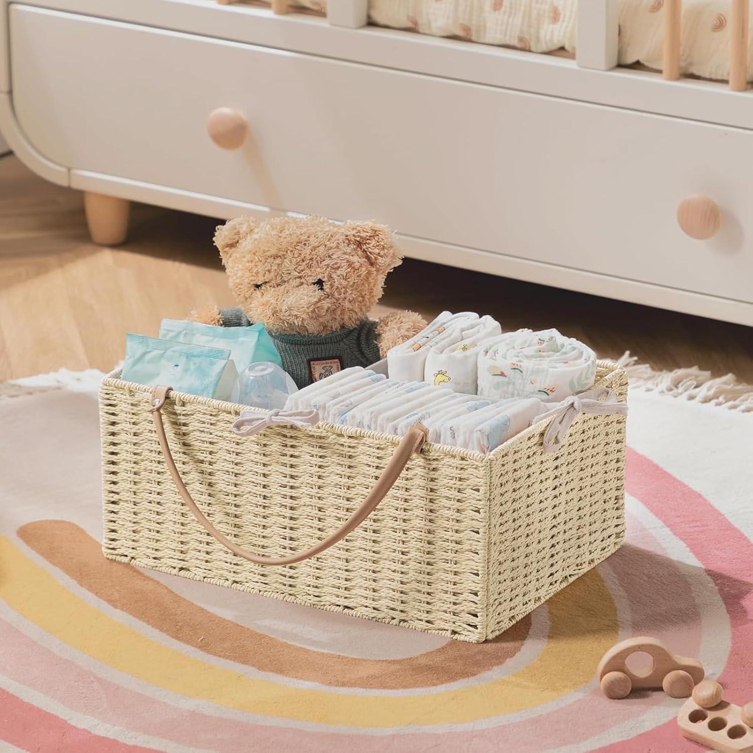 Organizador de Pañales Grande HBlife Beige 38x25x18 cm