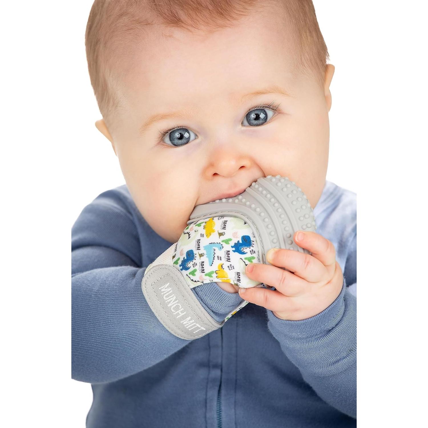 Mitón de Dentición Malarkey Kids Munch Mitt Rugido de Dino