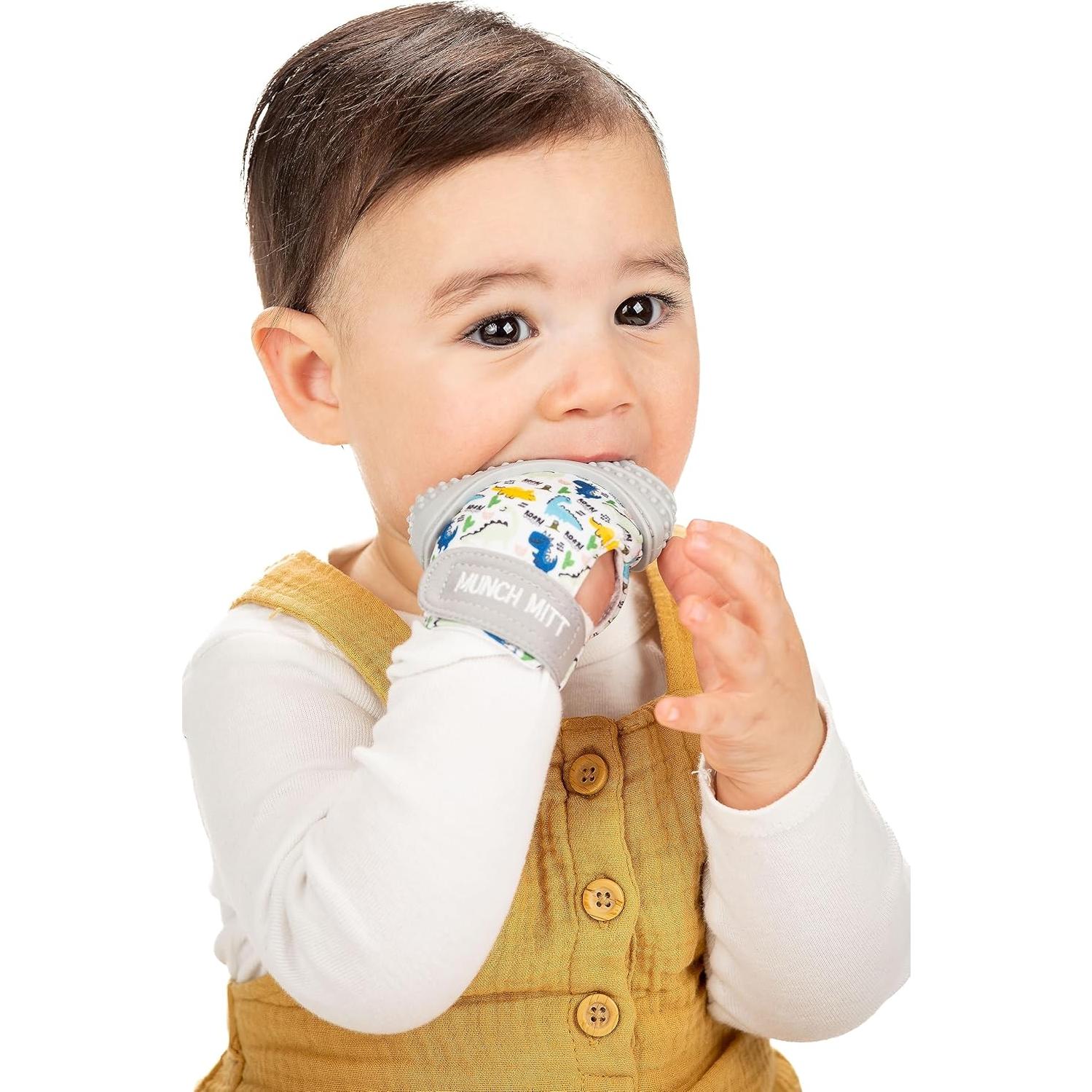 Mitón de Dentición Malarkey Kids Munch Mitt Rugido de Dino