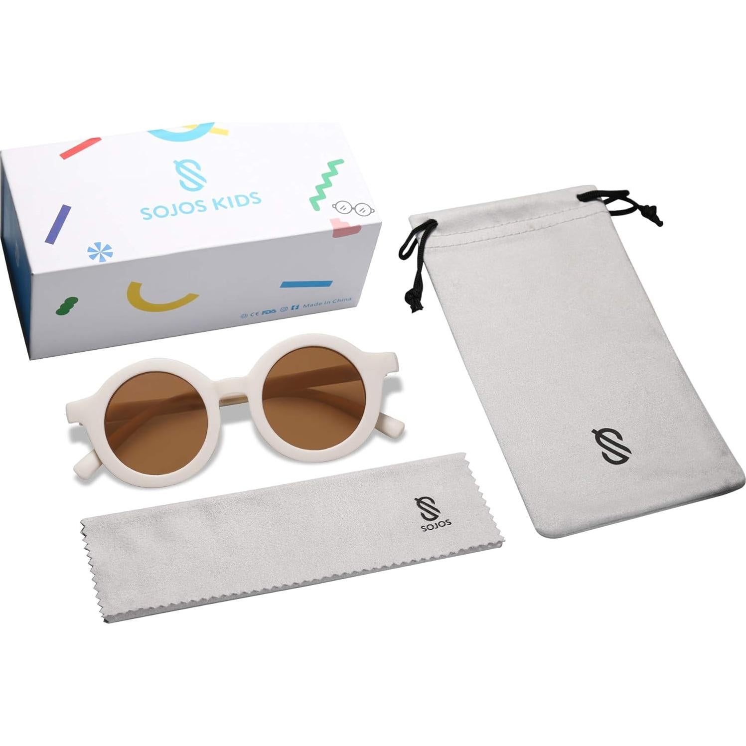 Gafas de sol polarizadas redondas SOJOS UV400 para niños