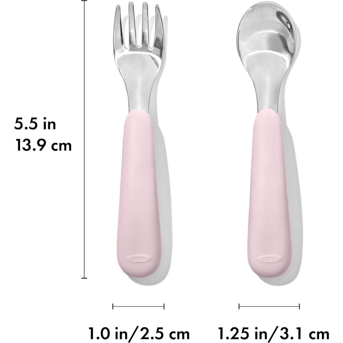 Juego de Tenedor y Cuchara OXO Tot - Acero Inoxidable Flor