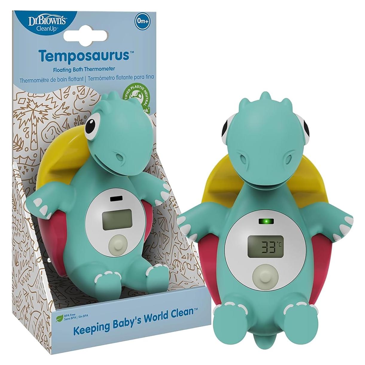 Termómetro de baño flotante Dr. Brown Temposaurus - Digital, BPA Free