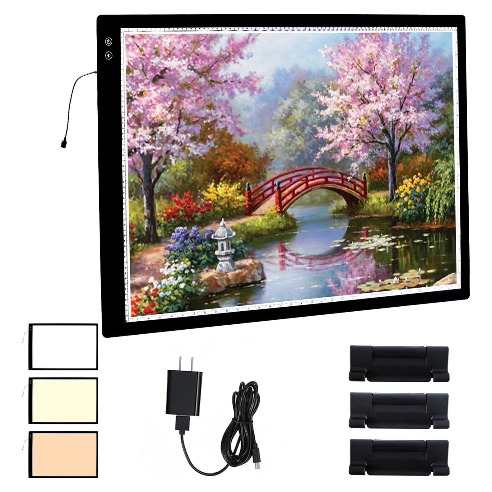 Panel de Luz Recargable YINGWOND A1 90x60cm 3 Modos 6 Niveles