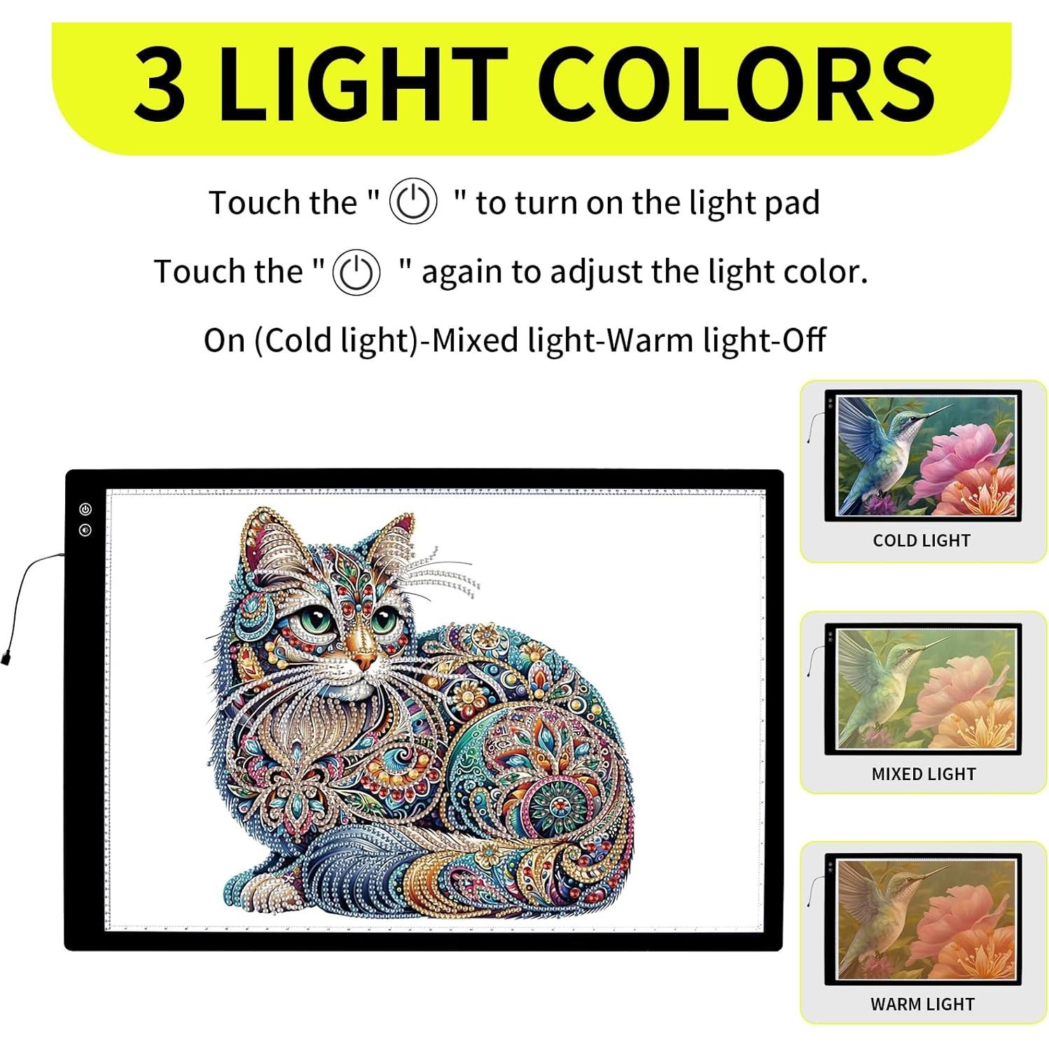 Panel de Luz Recargable YINGWOND A1 90x60cm 3 Modos 6 Niveles