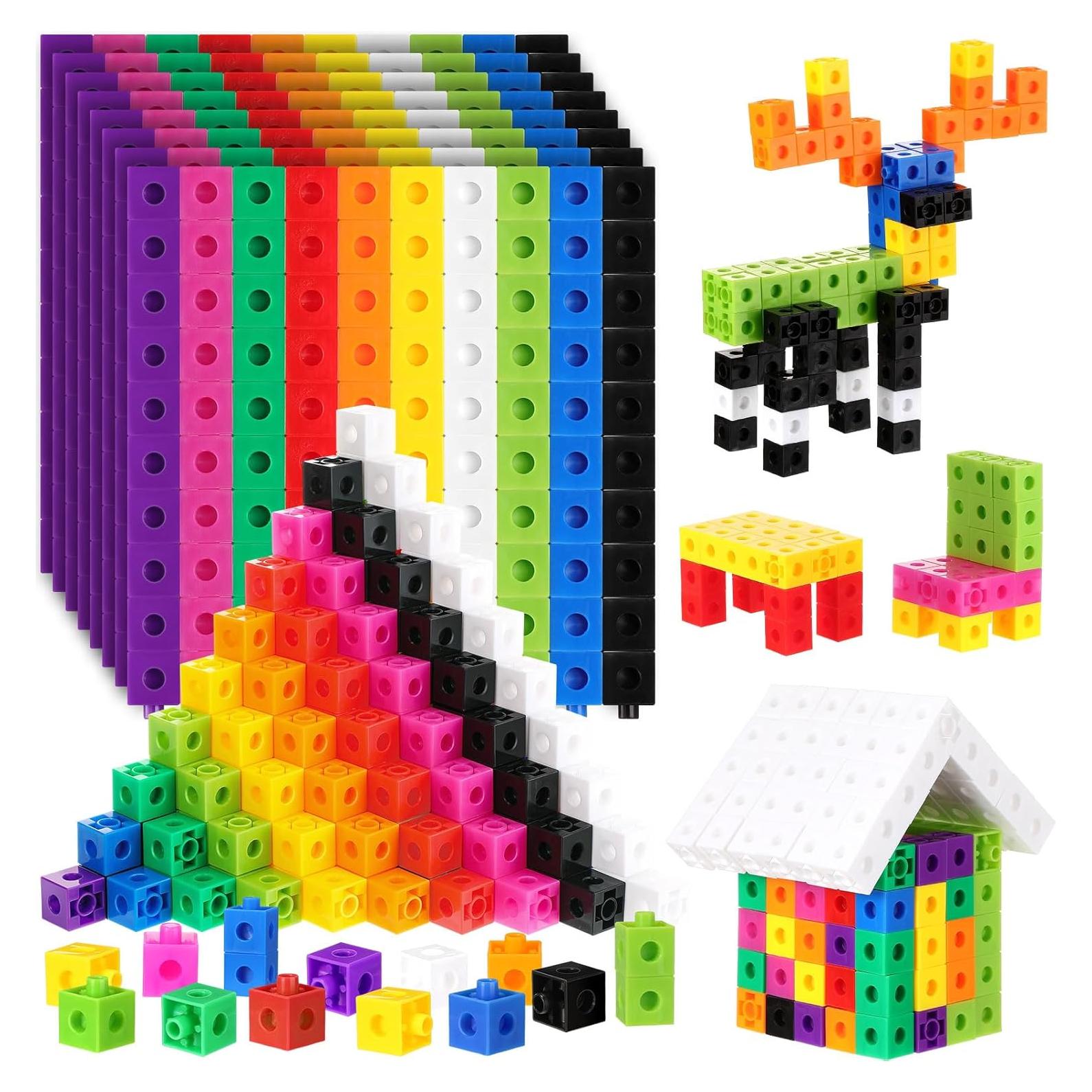 Cubos de Enlace Jenaai 1500 Piezas para Matemáticas 2 cm