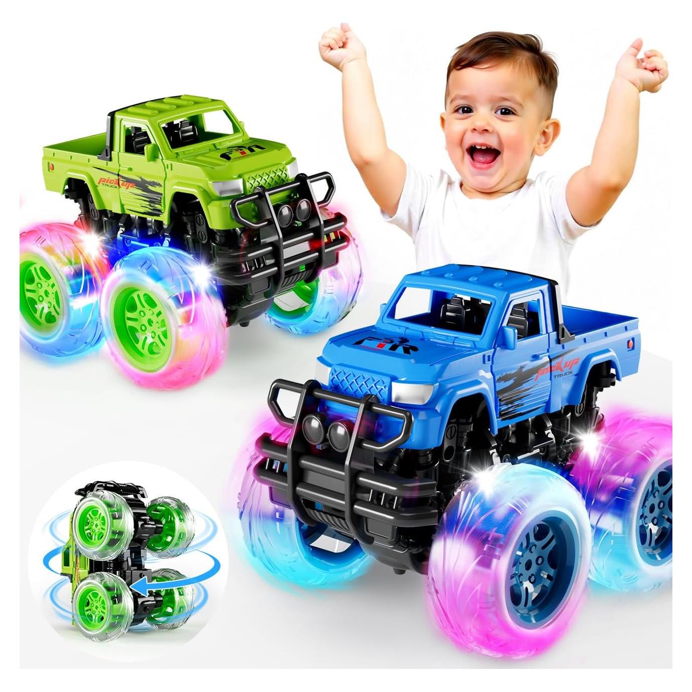 Camiones Monstruo Iluminados Shantou 13.7 cm para Niños