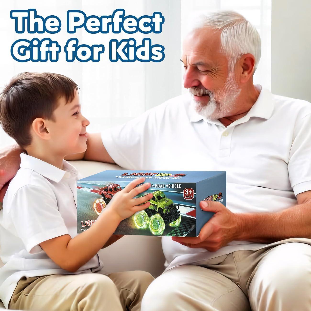 Camiones Monstruo Iluminados Shantou 13.7 cm para Niños