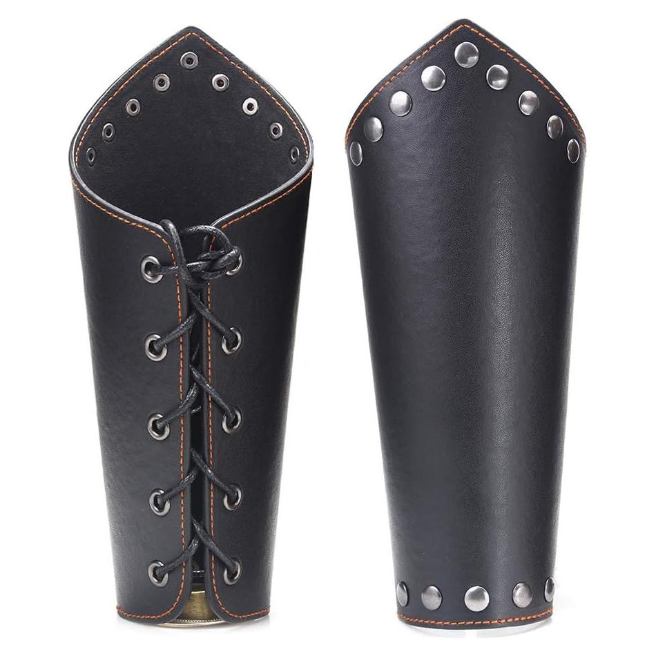 Brazaletes de Cuero Medieval TURTLEDOVE 2PCS para Cosplay