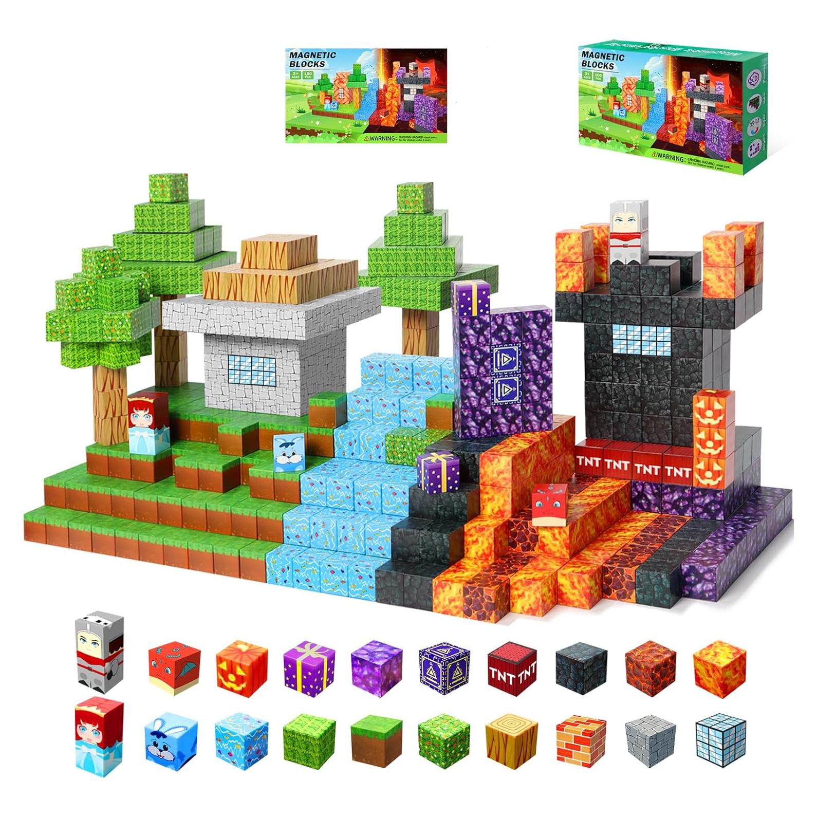 Bloques Magnéticos NVDILO 100 Piezas Aventura Marino Juguete STEM