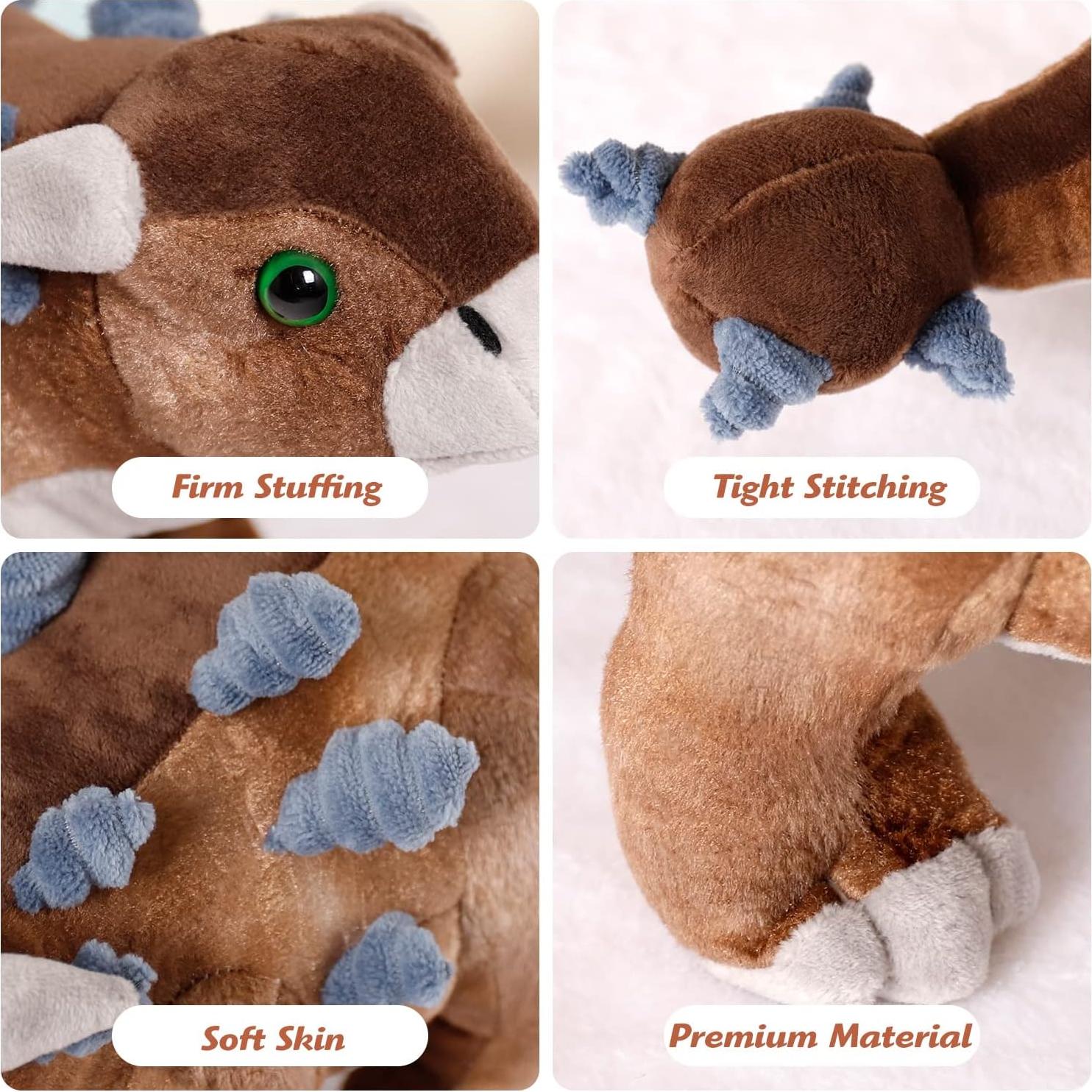 Juguete de Peluche Anquilosaurio 45 cm AULUDA - Suave y Abrazable