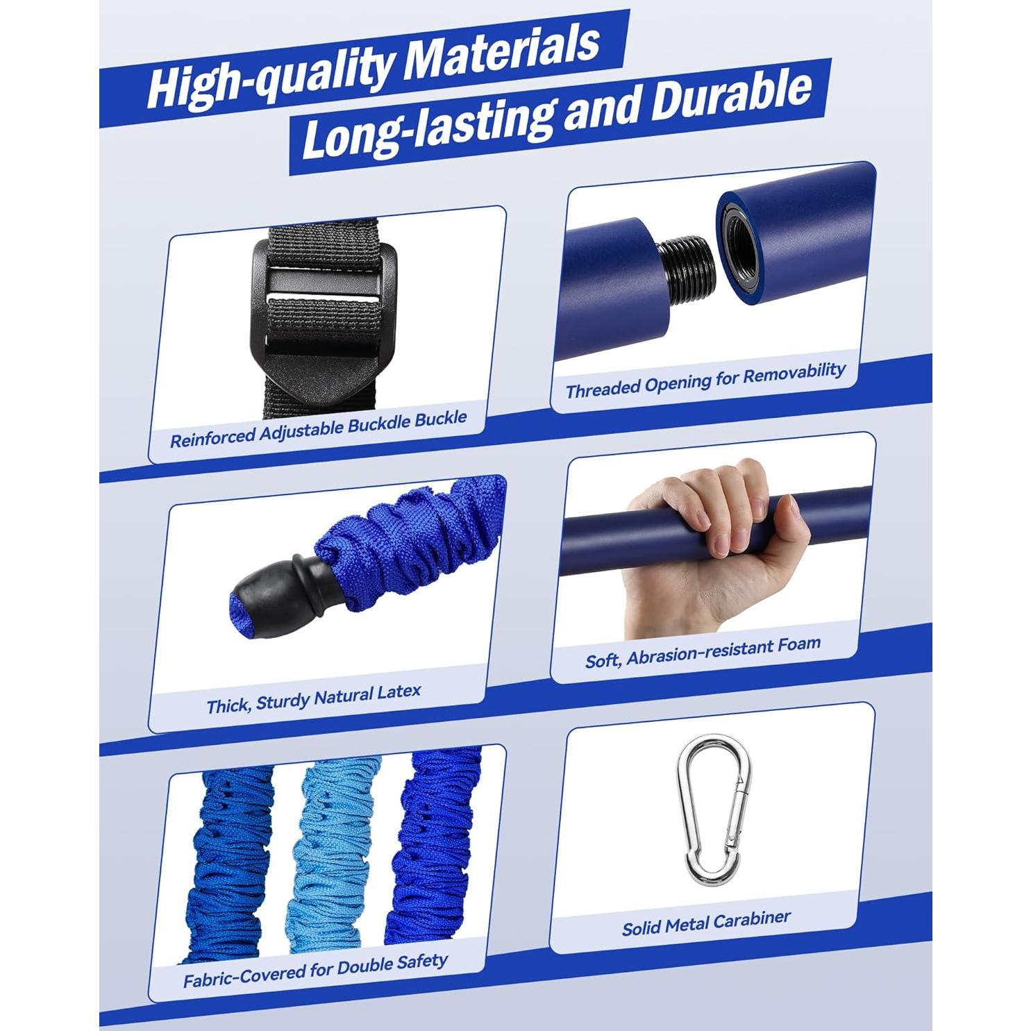 Barra de Pilates ALongSong con Bandas de Resistencia Ajustables