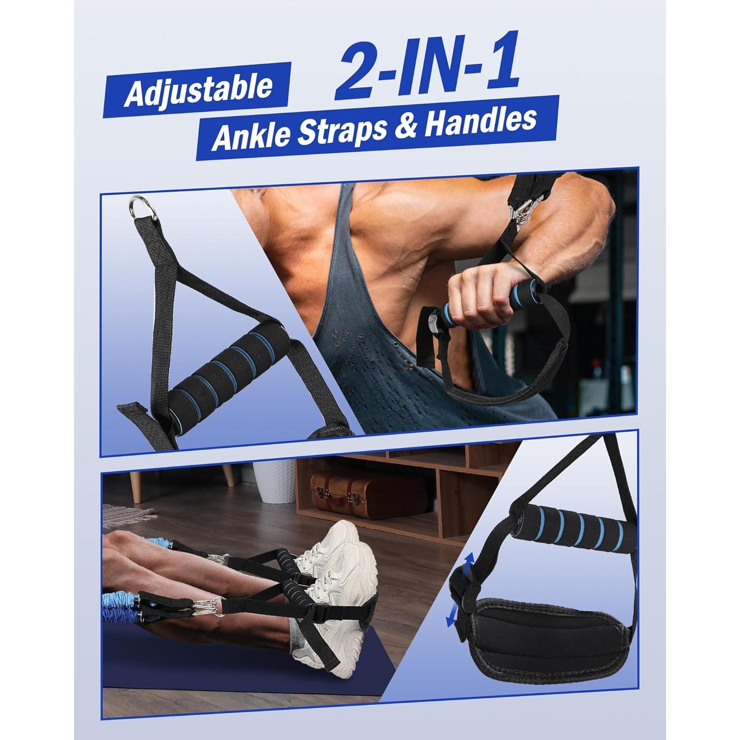 Barra de Pilates ALongSong con Bandas de Resistencia Ajustables