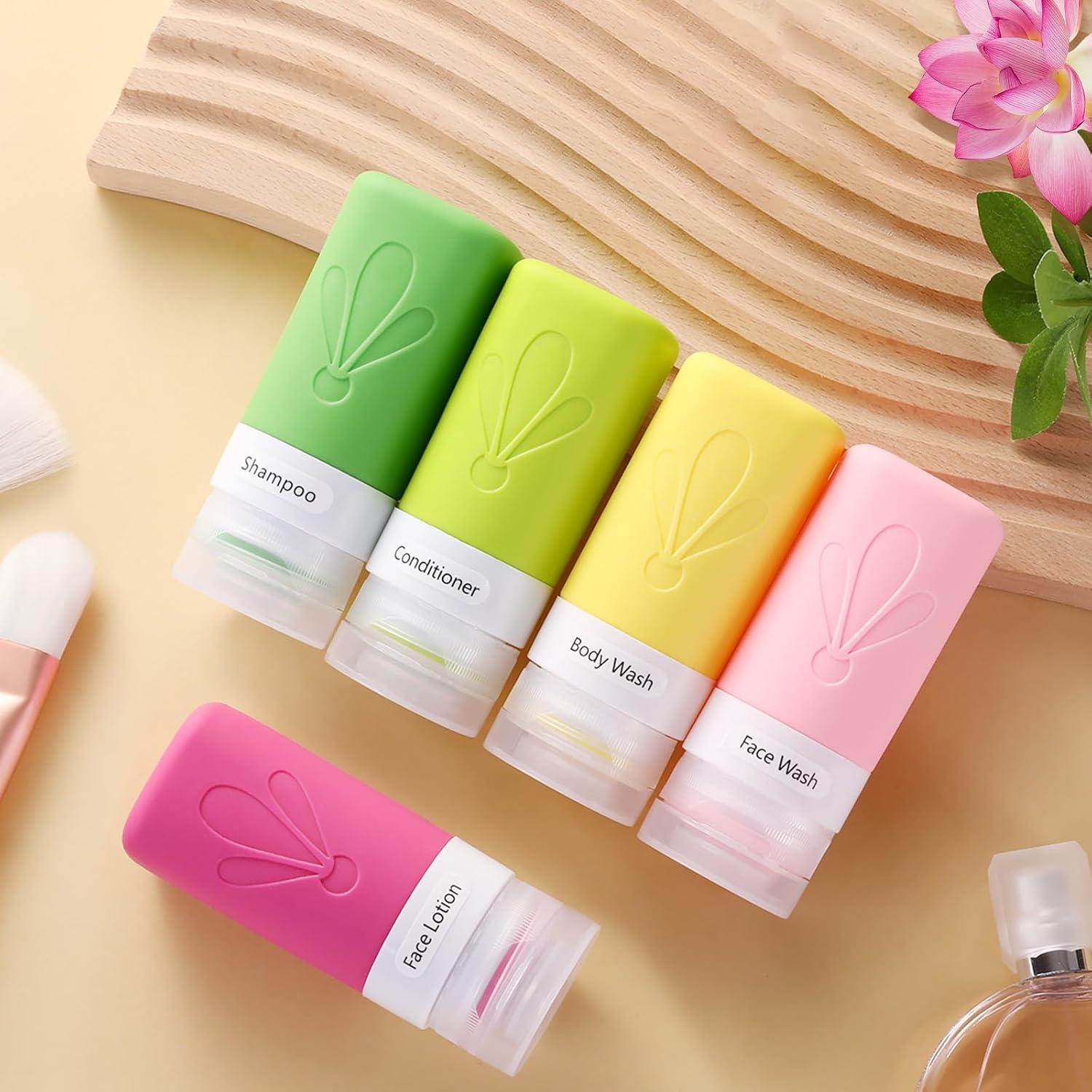 Botellas de Viaje INSFIT 60ml A Prueba de Fugas - 5 Unidades