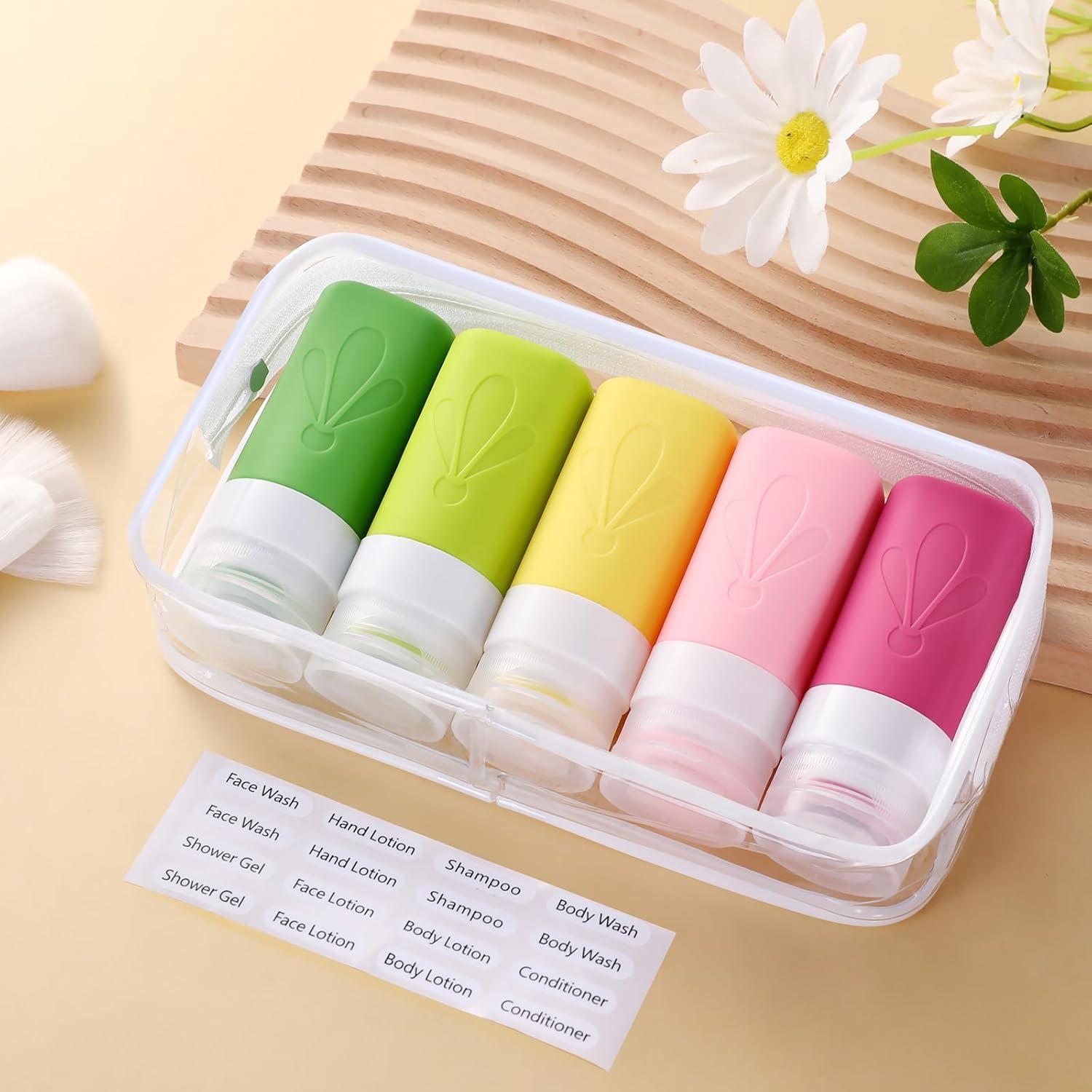 Botellas de Viaje INSFIT 60ml A Prueba de Fugas - 5 Unidades