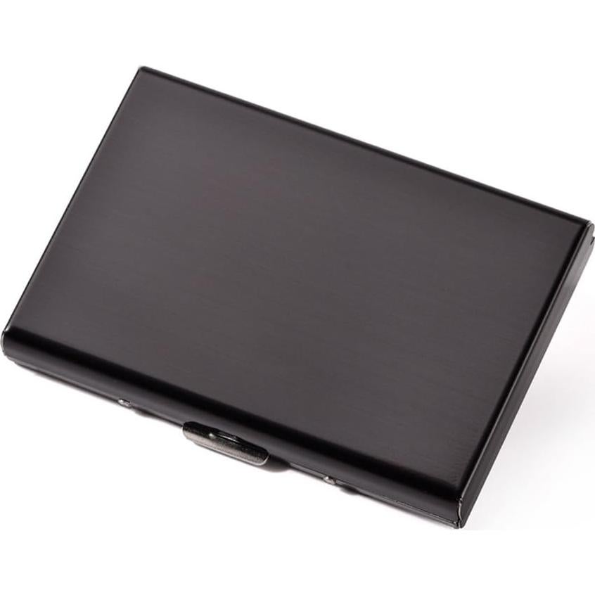 Portatarjetas de Crédito EASTNIGHTS Acero Inoxidable RFID Negro