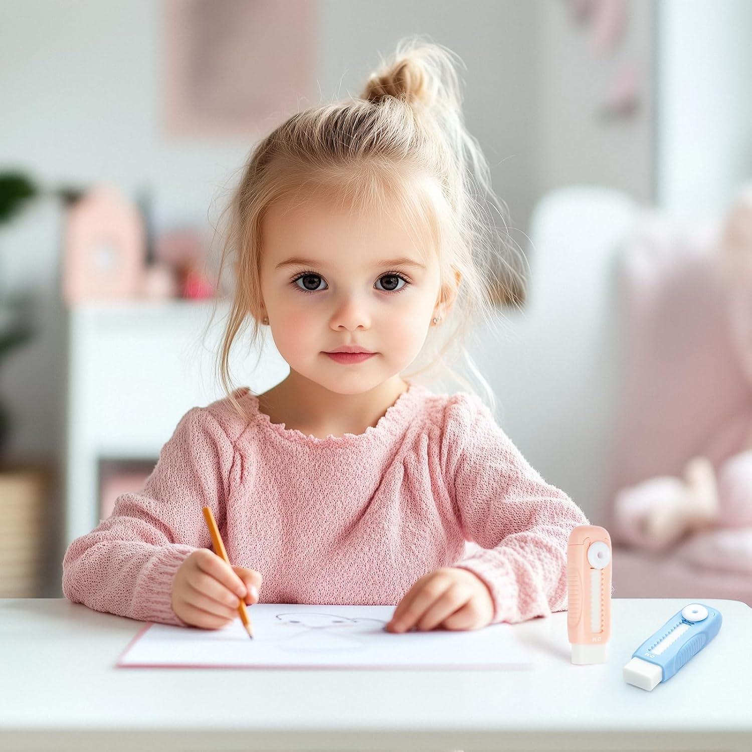 Gomas de Borrar Retráctiles M&G - Set de 4 Unidades Azul/Rosa