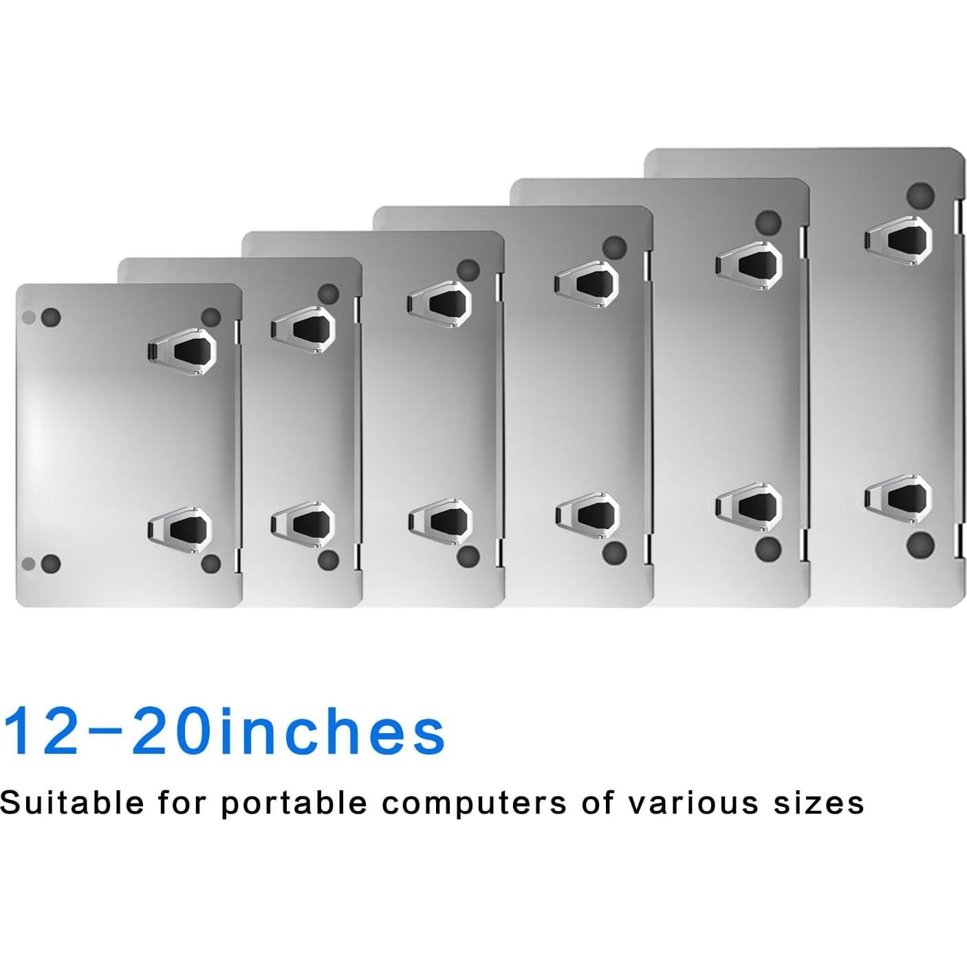 Soporte Ergonómico para Laptop ELE DEPI Plata 12-20 Pulgadas