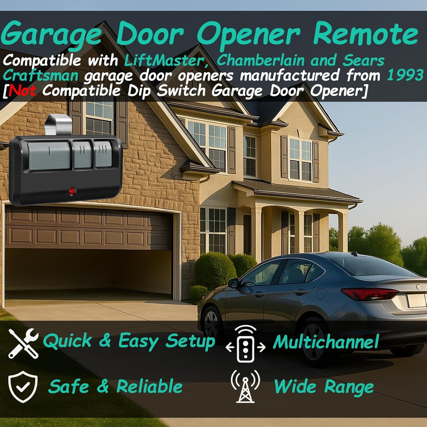 Control Remoto Universal para Puerta de Garaje Datonten 3B893MAX