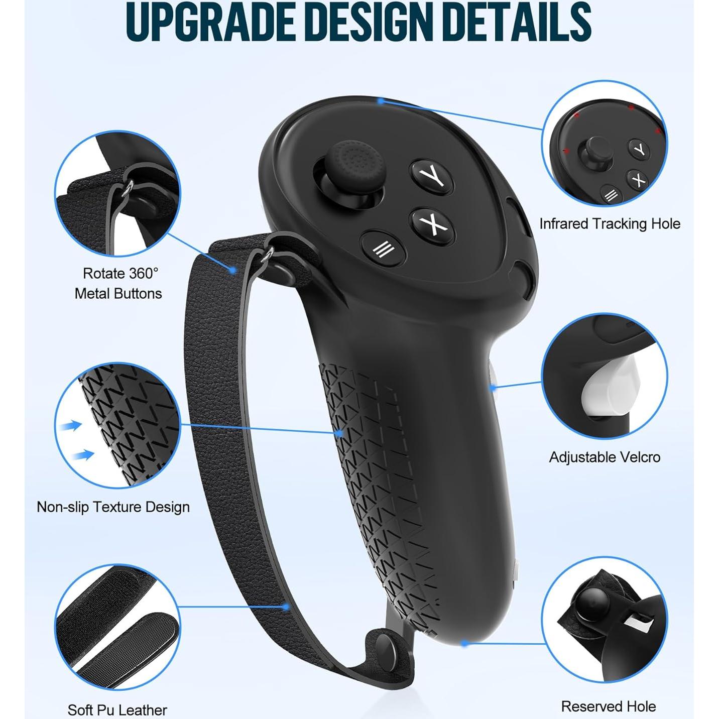 Juego de Cubiertas de Silicona YRXVW para Meta Quest 3