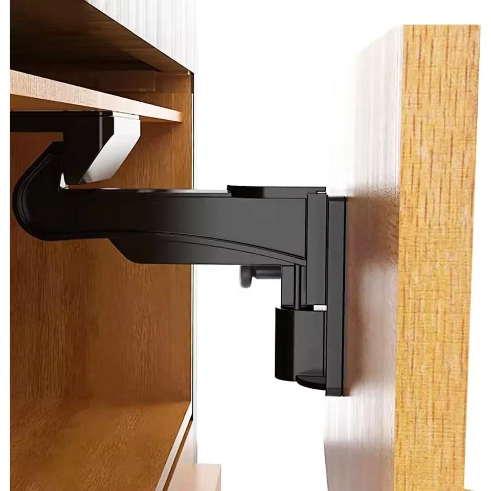 Cerraduras de Gabinete para Niños 10P Negro - Seguridad Fácil