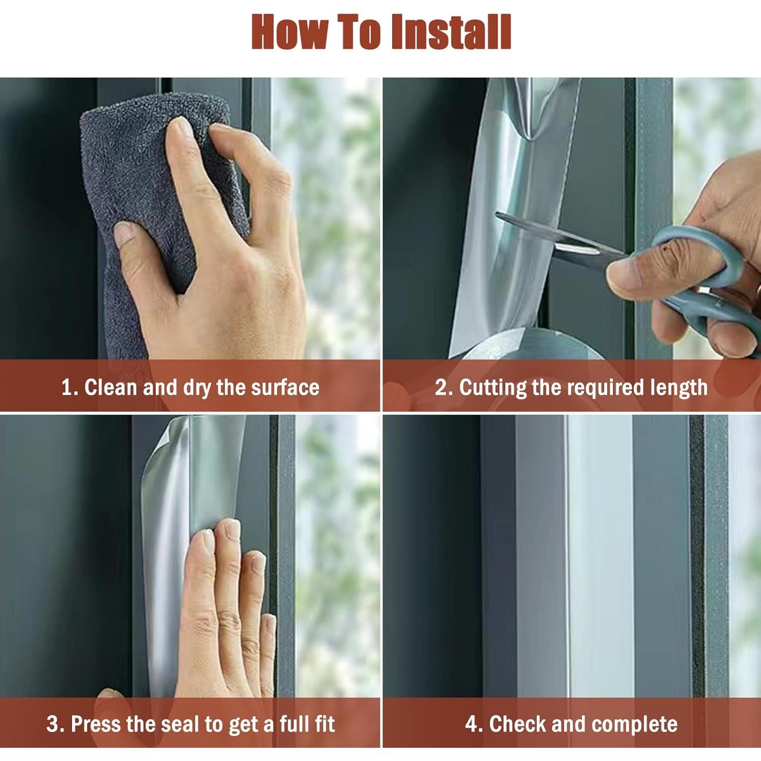 Cinta de Sellado de Ventanas Transparente Todaylin 5.08 cm x 10 m