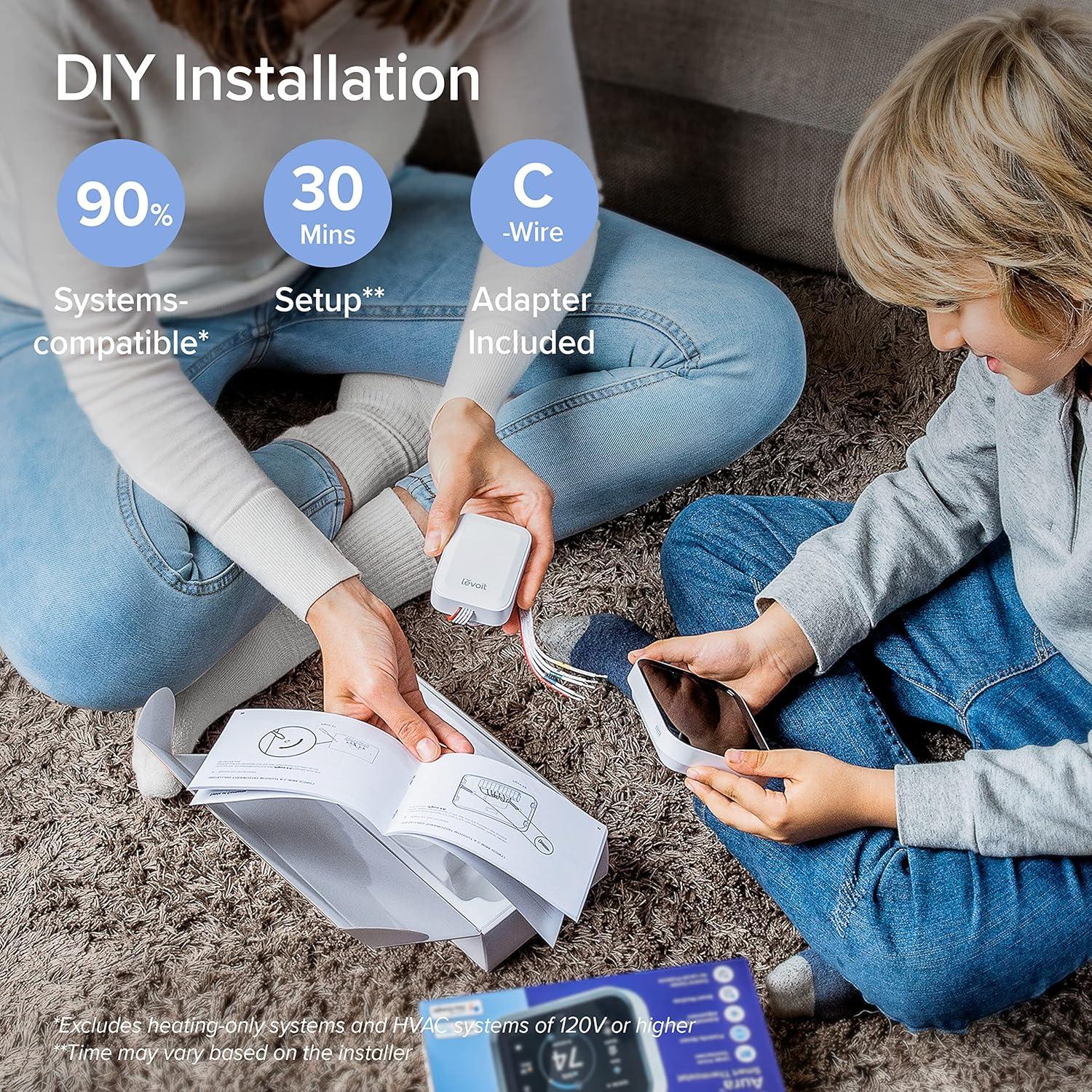 Termostato Inteligente LEVOIT Aura 400S WiFi 4" Blanco