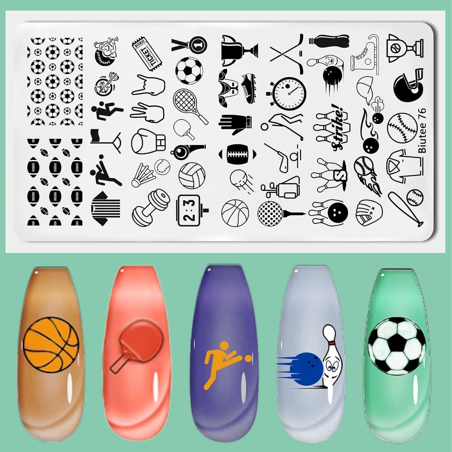 Kit de Estampado de Uñas Biutee 12 Placas + Estampador