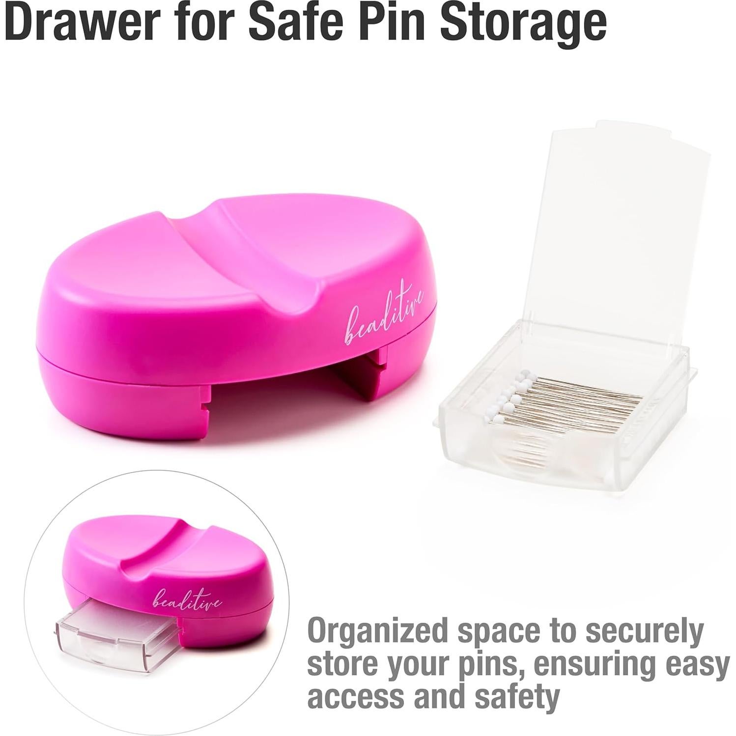 Cojín Magnético Beaditive con Cajón y 50 Alfileres de Costura