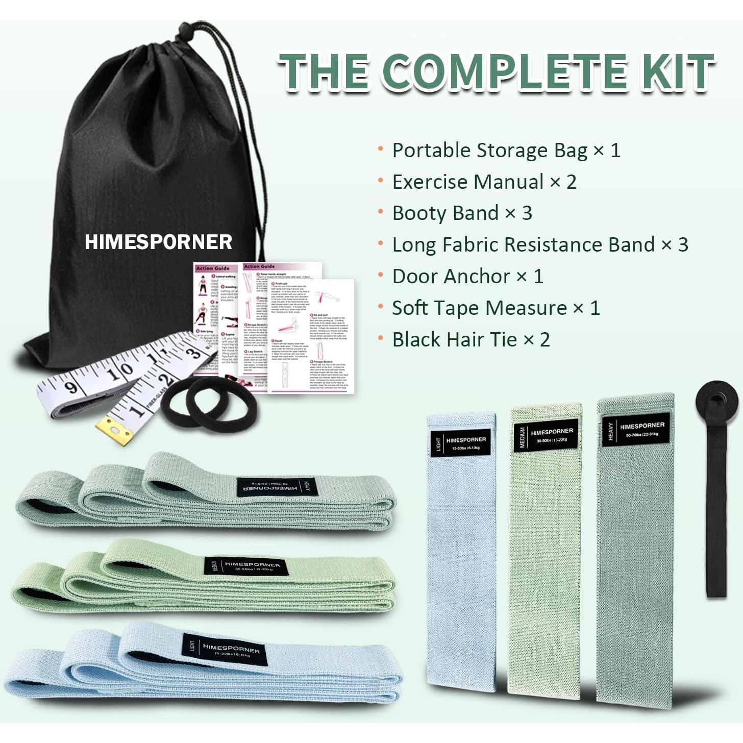 Conjunto de Bandas de Resistencia HIMESPORNER 3 Niveles Antideslizantes