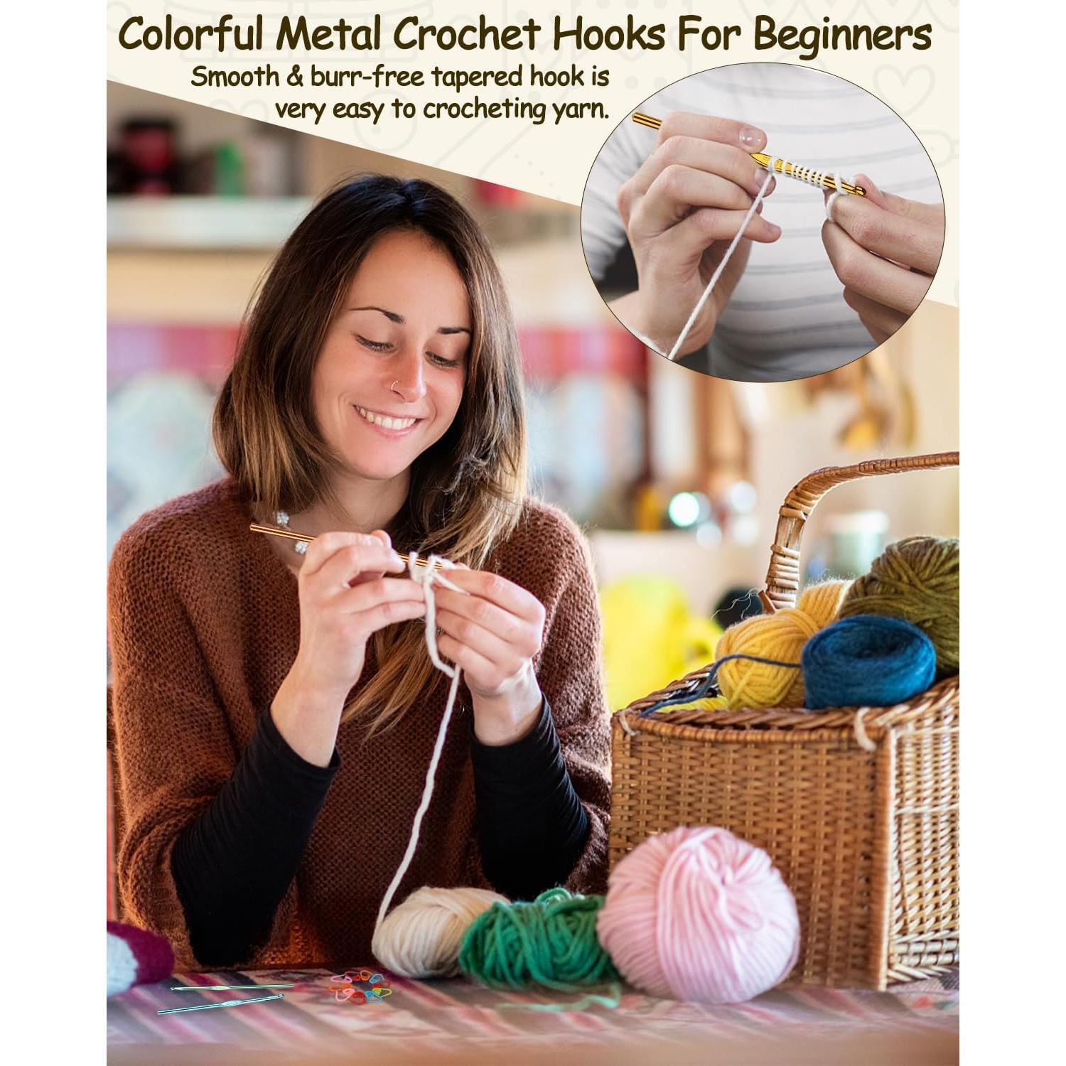 Juego de Ganchillos Coopay 19PCS Aluminio 2.0-6.0mm para Principiantes