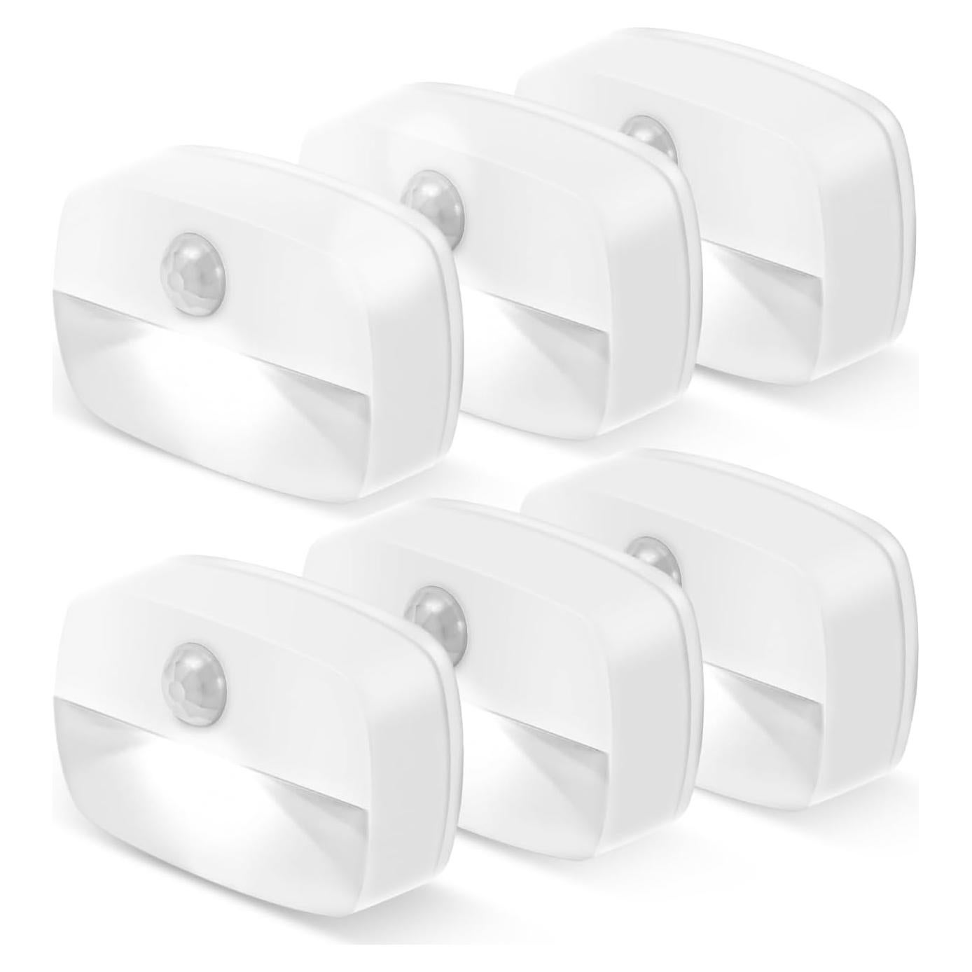 Luz Nocturna LED ZISUYU con Sensor de Movimiento 6 Paquete